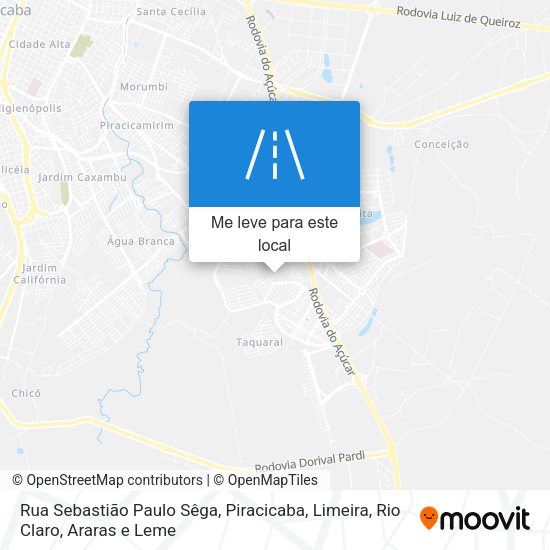 Rua Sebastião Paulo Sêga mapa