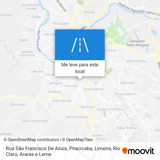 Rua São Francisco De Assis mapa