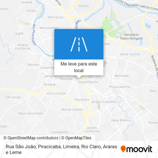Rua São João mapa