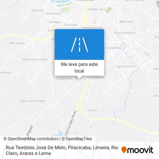 Rua Teotônio José De Melo mapa
