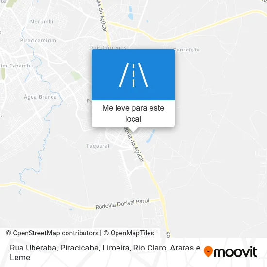 Rua Uberaba mapa