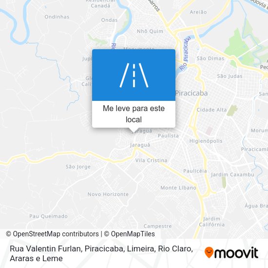 Rua Valentin Furlan mapa