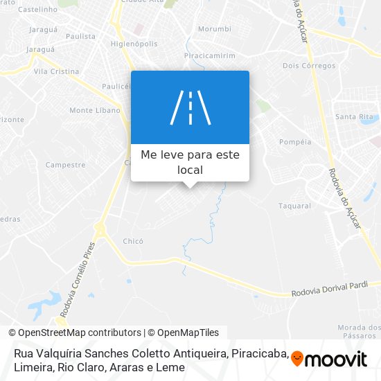 Rua Valquíria Sanches Coletto Antiqueira mapa