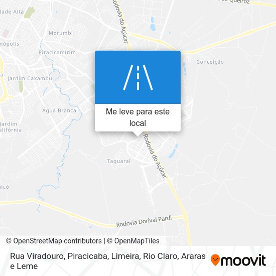 Rua Viradouro mapa