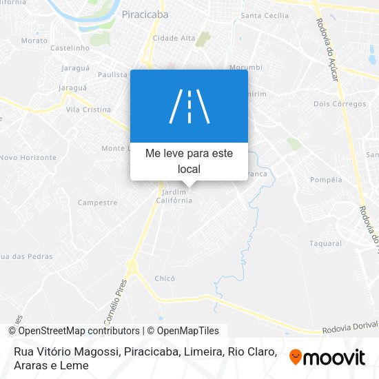 Rua Vitório Magossi mapa