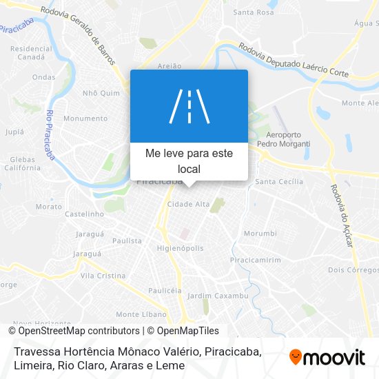 Travessa Hortência Mônaco Valério mapa
