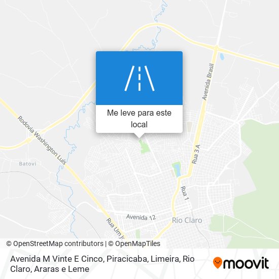 Avenida M Vinte E Cinco mapa