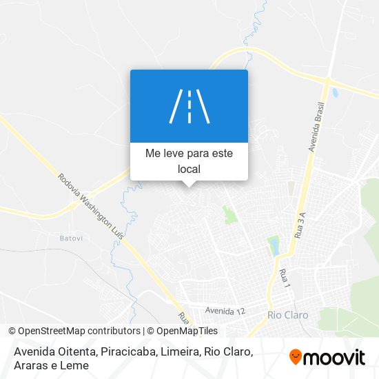 Avenida Oitenta mapa