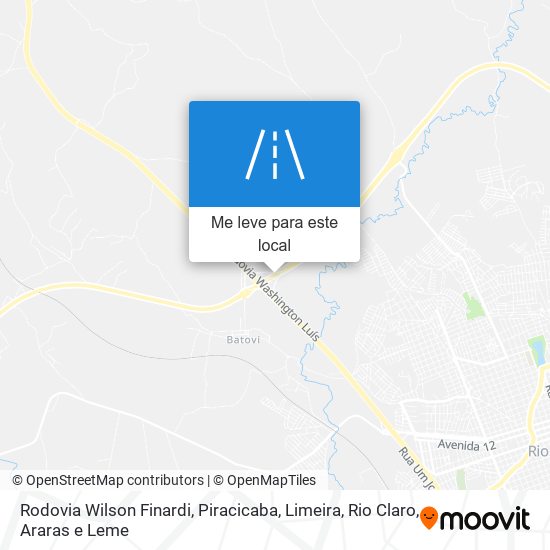 Rodovia Wilson Finardi mapa