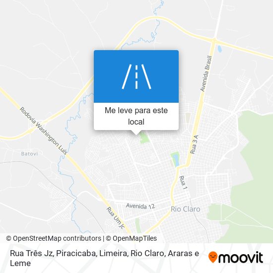 Rua Três Jz mapa