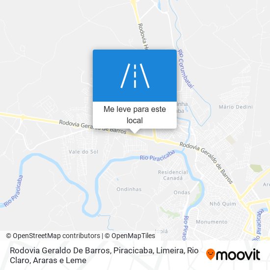 Rodovia Geraldo De Barros mapa