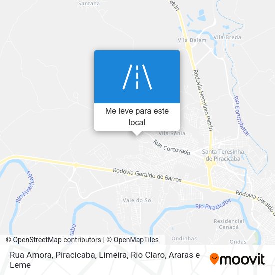 Rua Amora mapa