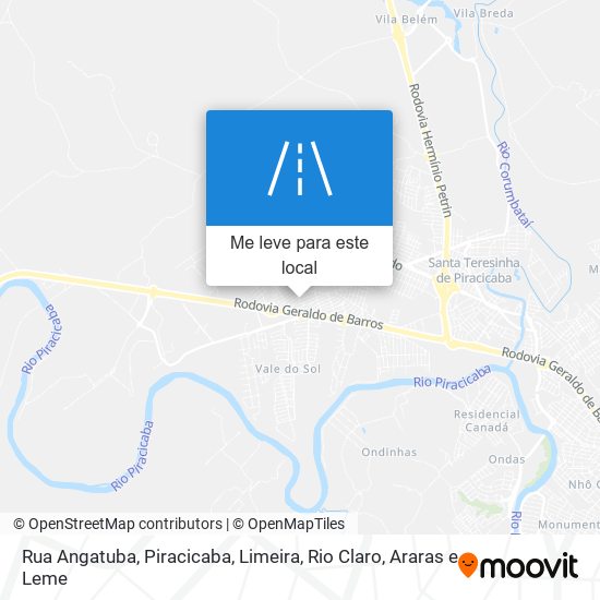 Rua Angatuba mapa