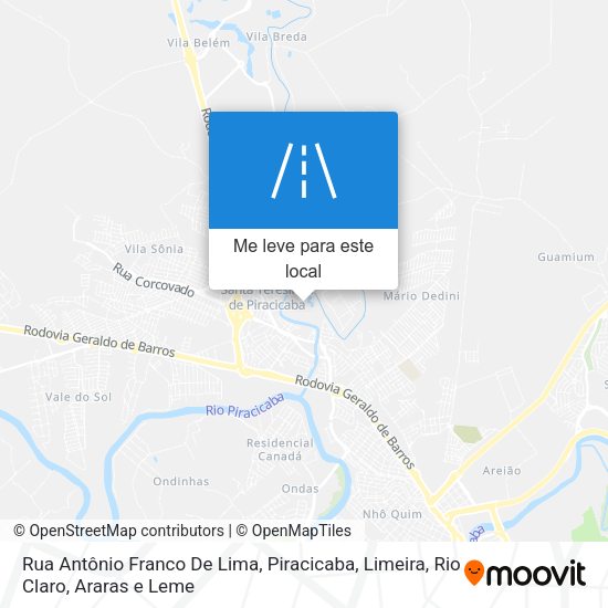 Rua Antônio Franco De Lima mapa