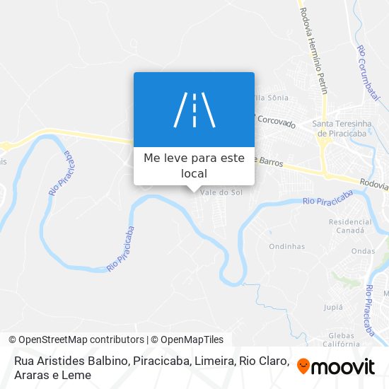 Rua Aristides Balbino mapa