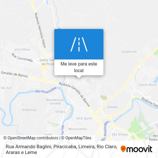 Rua Armando Baglini mapa