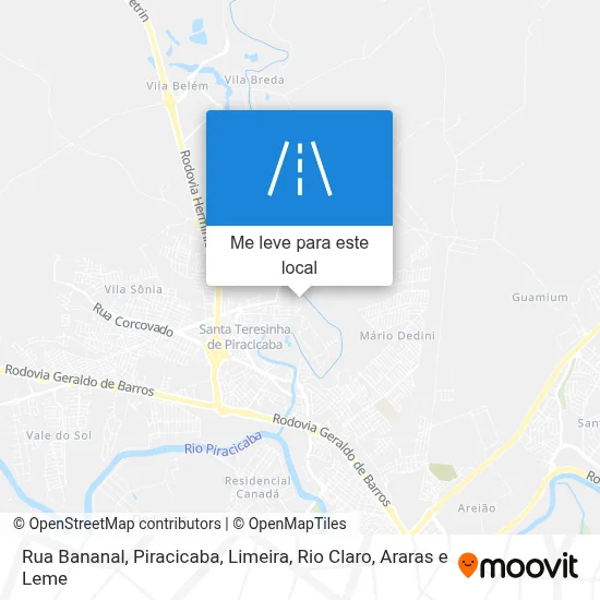Rua Bananal mapa