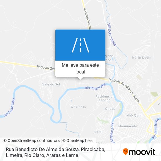 Rua Benedicto De Almeida Souza mapa