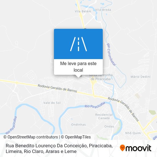 Rua Benedito Lourenço Da Conceição mapa