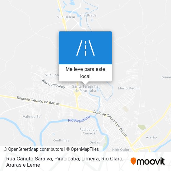 Rua Canuto Saraiva mapa