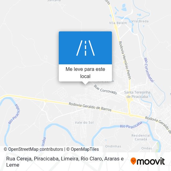 Rua Cereja mapa