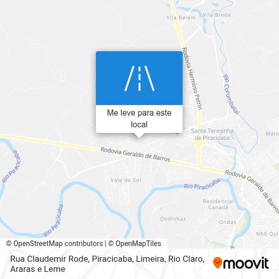 Rua Claudemir Rode mapa