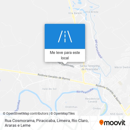 Rua Cosmorama mapa