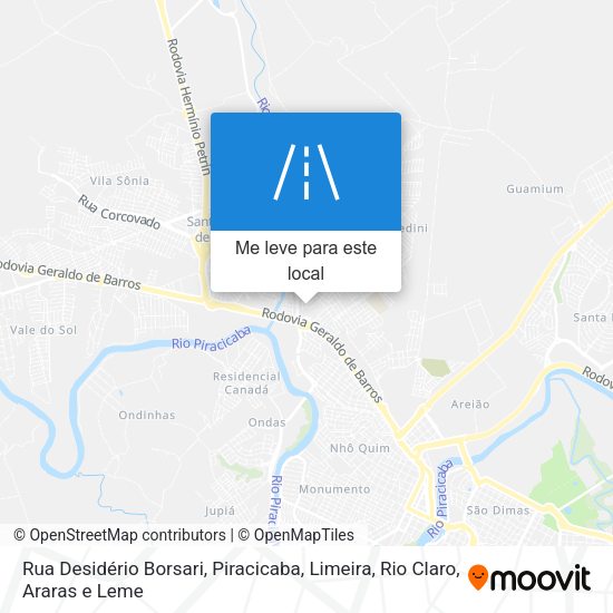 Rua Desidério Borsari mapa