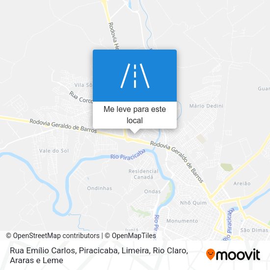 Rua Emílio Carlos mapa