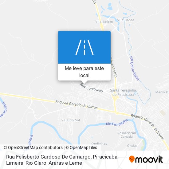 Rua Felisberto Cardoso De Camargo mapa