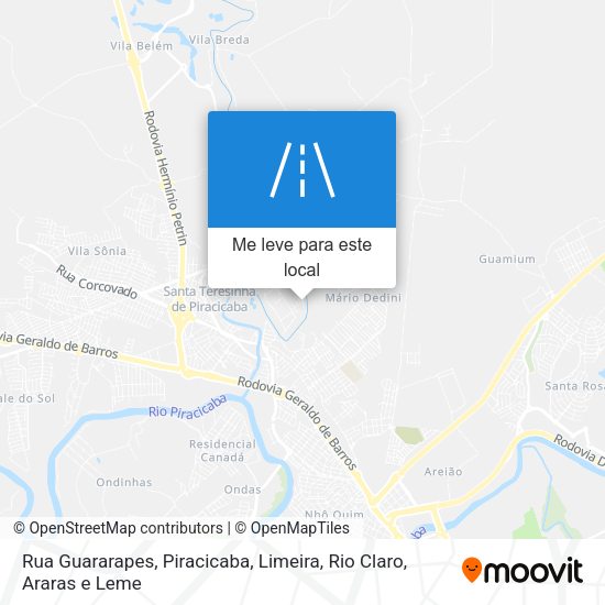 Rua Guararapes mapa