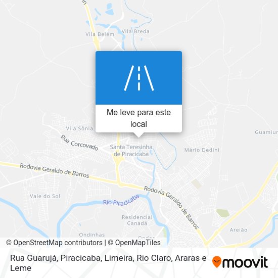Rua Guarujá mapa