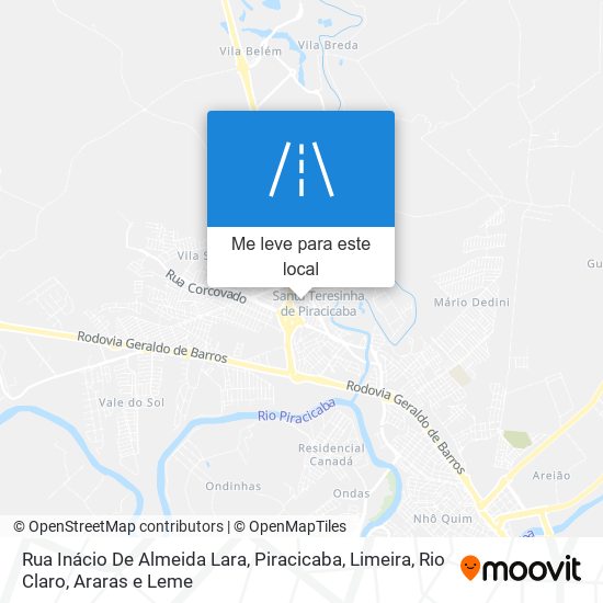 Rua Inácio De Almeida Lara mapa