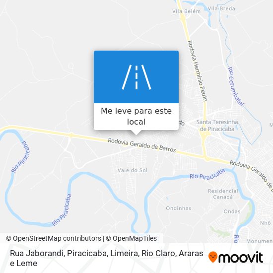 Rua Jaborandi mapa