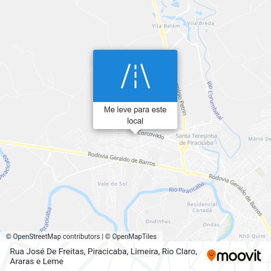 Rua José De Freitas mapa