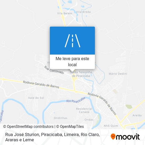 Rua José Sturion mapa