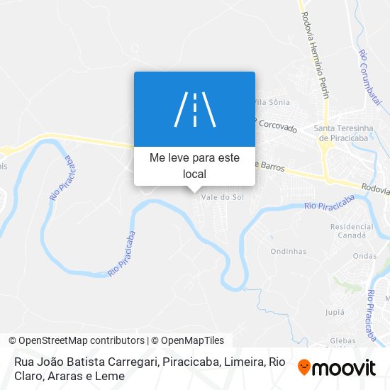 Rua João Batista Carregari mapa