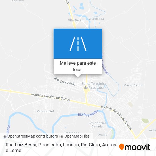 Rua Luiz Bessi mapa