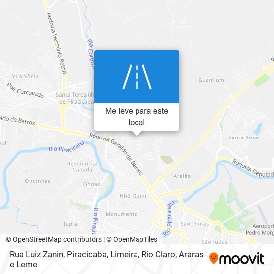 Rua Luiz Zanin mapa