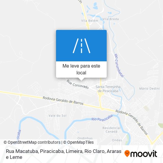 Rua Macatuba mapa