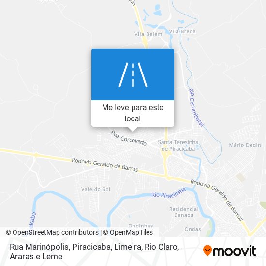 Rua Marinópolis mapa