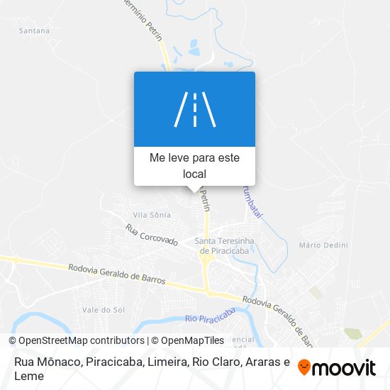 Rua Mônaco mapa