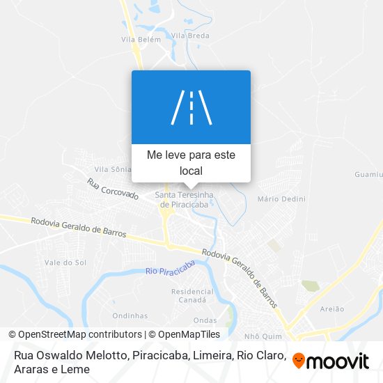 Rua Oswaldo Melotto mapa