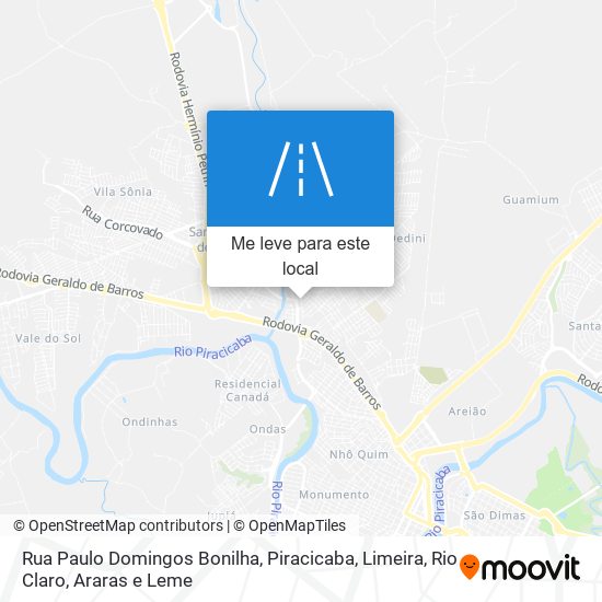 Rua Paulo Domingos Bonilha mapa