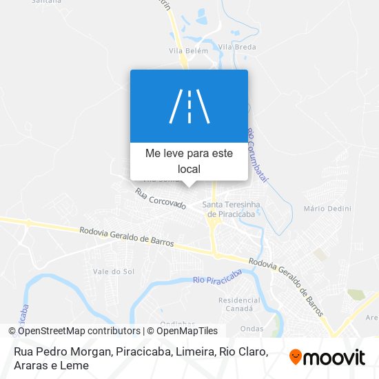 Rua Pedro Morgan mapa