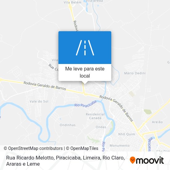 Rua Ricardo Melotto mapa