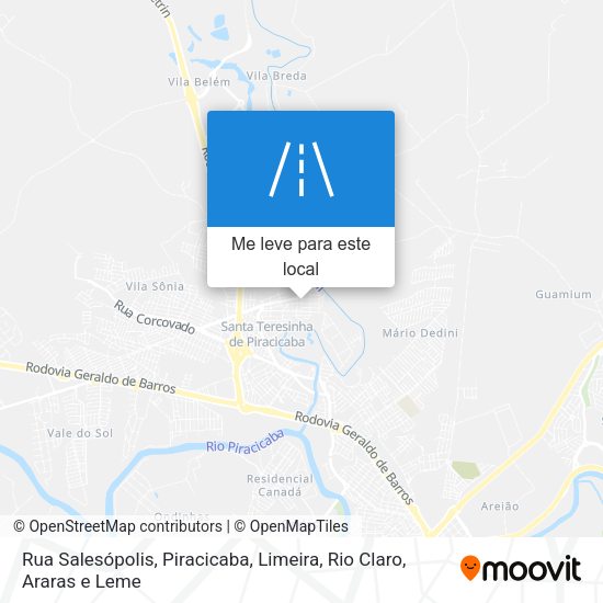 Rua Salesópolis mapa