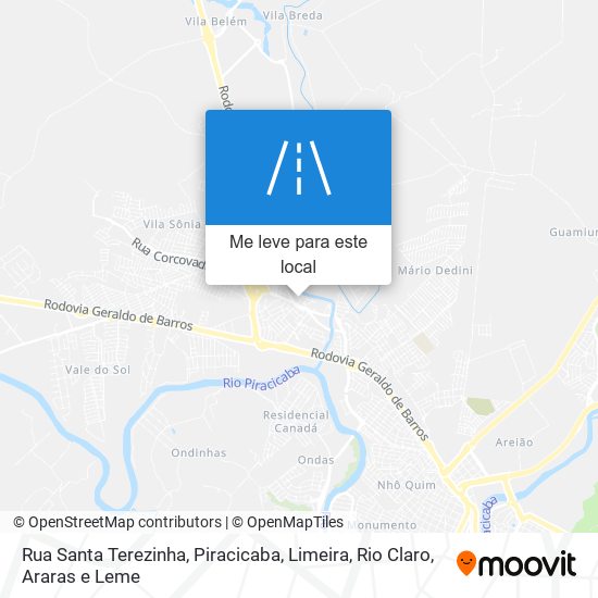 Rua Santa Terezinha mapa