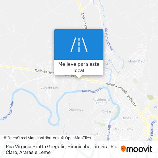 Rua Virgínia Pratta Gregolin mapa