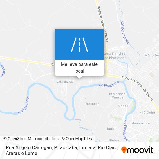 Rua Ângelo Carregari mapa